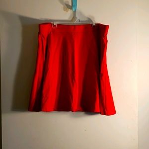 F21+ Red cotton A line mini skirt 1x